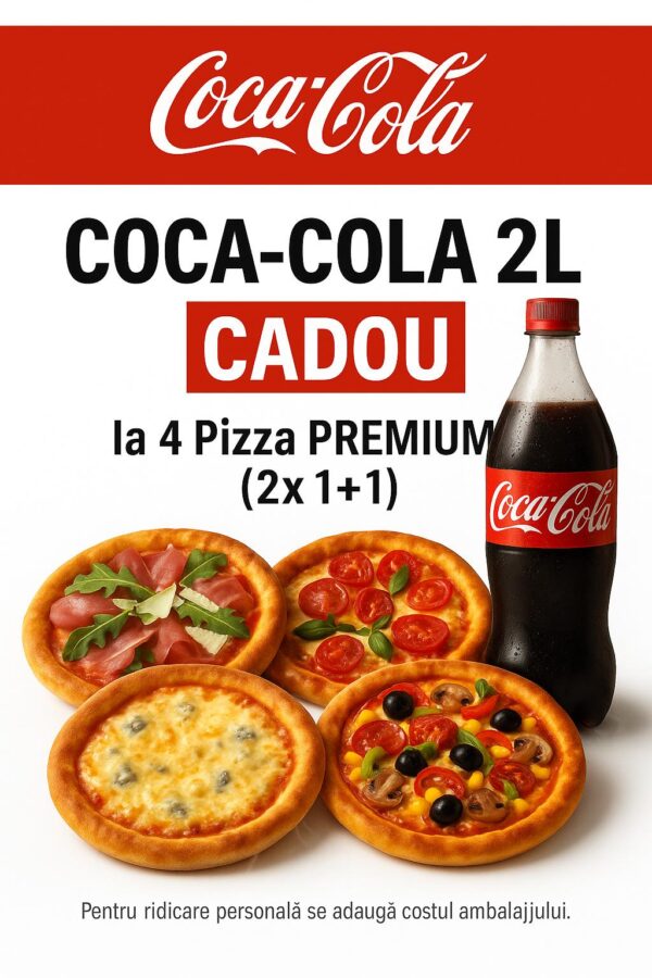 4x Pizza Premium + 1x Coca Cola 2L